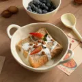 Ceramic double-handle bowl ins style yogurt fruit salad bowl breakfast oatmeal bowl - 1-Person 3-Piece Set