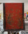Red vintage Chinese style phoenix print double-sided long scarf and shawl for women - Style-9