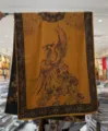 New Chinese vintage double-sided phoenix print long scarf, elegant imitation silk shawl. - Style-10
