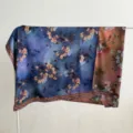 Grande foulard quadrato in seta stile cinese scialle con stampa floreale e bordo elegante. - Tessuto double-face - A13