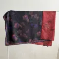 Nuovo stile cinese 140x140cm grande foulard quadrato, scialle di seta floreale bifacciale. - Tessuto doppio - A21