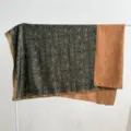 Foulard di seta bifacciale Xiangyunsha 140cm grande sciarpa quadrata stile cinese verde bronzo - Tessuto doppio - A22