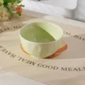 Bol de riz en céramique vert crème bol gaufré de 4.75 pouces pour dessert et yaourt - Bol Seul / Vert crème