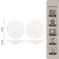 Assiette creuse en céramique blanche lot de 2, bol à pâtes moderne 18cm pour cuisine. - Assiette Chapeau de Paille Ligne Dorée 7 Pouces 2 Pièces / Blanc pur