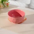 Bol à riz en céramique rose bol gaufré de 4,75 pouces bol à dessert bol à yaourt vaisselle pour maison - Bol Seul / Rose Framboise