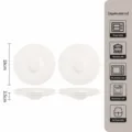 Lot de 4 bols chapeau de paille en céramique blanche, 7 pouces, assiettes creuses élégantes. - Assiette Chapeau de Paille Ligne Dorée 7 Pouces 4 Pièces / Blanc pur