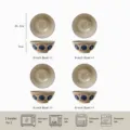Lot de 4 Bols à Nouilles en Céramique Japonaise Ombre de Camélia 8 Pouces pour Cuisine - Bol à nouilles nervuré 8 pouces - Chunying - Lot de 4