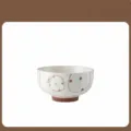 Bol a riz en ceramique 4.5 pouces joli motif de fraise vaisselle emaillee pour cuisine maison - Bol de 4,5 Pouces