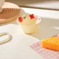Bol en céramique floral avec motifs peints à la main, idéal pour les repas et l'usage quotidien. - Bol à bord oblique sculpté de 5 pouces