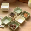 Ceramic square dipping bowl set, Japanese style seasoning dish for home kitchen use. - 3.5 Inch Dish - 6 Pack / Mix and Match