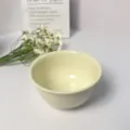 Cream yellow ceramic bowl, simple single-person tableware for daily home dining and breakfast. - 4.75-Inch Bowls