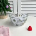 Bol de vidrio de borosilicato para ensalada de frutas con bonito diseño de dibujos animados estilo. - Primavera de la Oveja / 6.5 Pulgadas
