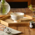 Japanese ceramic rice bowl with blue fish pattern, elegant table tableware for home kitchen use. - 4.6 Inch / Happy Fish