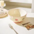 Bol à soupe en céramique 8 pouces motif floral irrégulier vaisselle sous glaçure. - Bol à Soupe 8 Pouces
