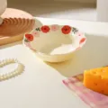 Hand-painted floral ceramic soup bowl, 7.25 inch tableware, beautiful kitchen dining dish. - 7.25-Inch Carved Soup Bowl