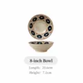 Bol en céramique de style japonais couleur sous glaçage 8 pouces bol de cuisine - Bol profond 8 pouces - Chunying