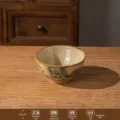 Bol à riz en céramique japonaise avec motif floral hibiscus bleu, capacité de 350ml. - 4,75 Pouces / Hibiscus Bleu