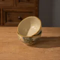 Set de 2 bols à riz en céramique japonaise, 350ml motif hibiscus bleu sous glaçure soupes - 4.75 Pouces 2 Pièces / Hibiscus Bleu