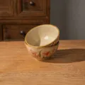 Japanese ceramic rice bowl set, 4.75 inch pink lily pattern soup bowl for home kitchen. - 4.75 Inch 2 Pieces / Pink Lily