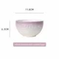 Ceramic rice bowl gradient purple 4.5 inch embossed stylish tableware for daily home use - 4.5-Inch Mocha Bowl / Gradient Purple