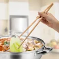 Bacchette in bambù extra lunghe per fonduta e frittura, bacchette da cucina antiscottatura 30cm - 5 Paia