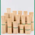 Brochetas de bambu natural para barbacoa y parrilla, palitos de madera desechables. - Calidad estándar (Gran tenacidad, tasa de defectos ≤ 5 %) / 2,0 mm * 10 cm de punta única (100 uds.)