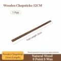 Palillos para hot pot de madera de ala de pollo 32cm un par vajilla de madera maciza - Palillos para Olla Caliente de Madera de Ala de Pollo (32cm) / Paquete de 1 Par