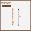 Brocheta de Bambú Redonda de 1 Metro de Largo para Fruta Acaramelada 1cm Grosor 10 Pcs - 1 m de largo * 1 cm de grosor cabeza plana [Brochetas de bambú para frutas confitadas] / 10 brochas