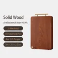Tabla de cortar de madera maciza para cocina con asa de metal tamaño 30x20x2,5cm - 30x20x2.5cm