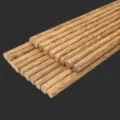 Palillos de madera maciza natural sin pintar sin cera vajilla de cocina utensilios - Ajuste regular / 25cm / Madera de wengué