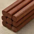 Palillos de madera maciza natural sin pintar ecológicos reutilizables utensilios de cocina - Ajuste regular / 25cm / Sándalo Rojo