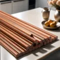 Juego de 20 pares de palillos de madera de hierro natural, utensilios de cocina macizos. - Estilo Antideslizante Resistente a Altas Temperaturas / 20 Pares/Pack