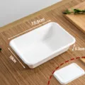 Fiambrera rectangular biodegradable desechable con tapa contenedor ecológico 20 uds - Blanco / Caja cuadrada de pulpa de caña de azúcar 440 ml + tapa de papel W307