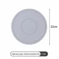 Light grey large silicone heat insulation pad round trivet 22cm table mat kitchenware - 22cm / Light Gray