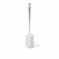 Long handled sponge cup brush bottle cleaner with white head and gray handle, 25cm size. - White