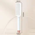 Wide tooth hair comb white straight hair styling tool with convenient hanging loop - Pearl White