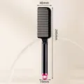 Black wide-tooth hair detangling comb with pink hanging ring variant design for daily use. - Gunmetal