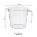 Clear plastic measuring cup 600ml with precise scale for kitchen baking and cooking. - 600ml
