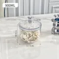 Transparent plastic food storage jar with cute bear lid, 900ml airtight container for dry goods - Small 900ml