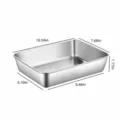 Caja de almacenamiento de alimentos rectangular de acero inoxidable gran tamaño organizador de cocina - Caja Grande