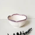 Bol de cerámica retro con borde degradado morado, vajilla elegante para comidas en casa. - Peonía púrpura - Cuenco de arroz de 4,8 pulgadas