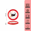 Assiette en céramique rouge de 7.5 pouces design chat mignon vaisselle de cuisine pour la maison - Assiette à bord rond 8 pouces - Chat mignon - Rouge