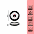 Joli plat chat en céramique noire pour cuisine, petite assiette de table, motif chat en porcelaine - Petit plat à bord rond de 4 pouces - Chat mignon (Noir)