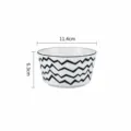 Bol en céramique à rayures noires et blanches minimaliste pour le riz, vaisselle élégante. - Bols tendance 4,5 pouces / Vague