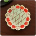 Assiette plate vintage en céramique avec motif de pomme, plat décoratif 21.5cm. - Saladier de 7,6 pouces - Pomme vintage