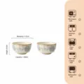 Bol de riz en ceramique sousglace japonaise 4.5 pouces petit bol a soupe service de table - Bol à Riz 4.5 Pouces 2 Pcs