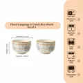 Ensemble de bols à riz en céramique sous glaçure, petits bols de soupe de 4,5 pouces. - Bol à Riz 4.5 Pouces 4 Pcs