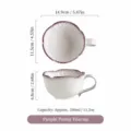 Taza de café de cerámica con asa, diseño peonía morada vintage, capacidad de 330ml para el hogar. - Taza Peonía púrpura