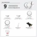 Set de vaisselle en céramique 9 pièces bols et assiettes émaillés avec boîte cadeau - Service de 9 pièces - coffret cadeau