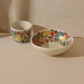 Retro ceramic tableware set lemon strawberry cup and bowl set for household daily dining use. - [Ningmeimei] Hand-held Cup + 6.5-Inch Bowl